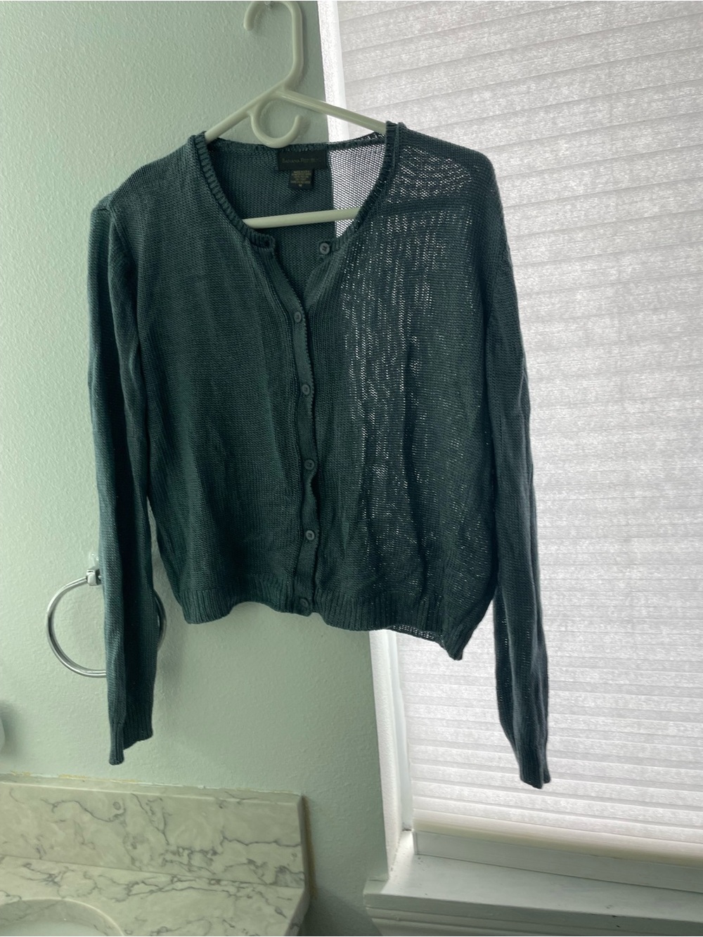 Banana Republic Teal Green Button-Up Women's Cardigan